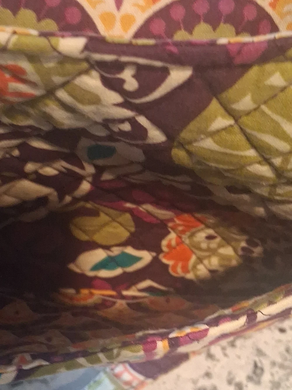 Vera Bradley Quilted Plum Floral Villager Crossbody Bag